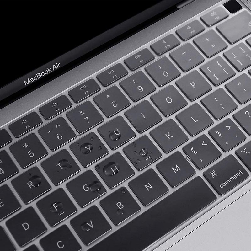 ProElife Keyboard Cover Skin for 2021 2020 MacBook Air 13 inch Apple M1 Chip A2337 / A2179 (Touch ID & U.S Enter) Keyboard Accessories Ultra Thin TPU Protector (Transparent Clear) - Image 5